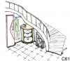 BauFachForum Stauraum mit Design: Der perfekte Stauraum unter dem immer nur mit Untat vollgestelltem Treppenabgang. 