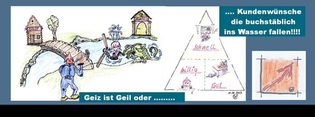 Seminare Unterlagen Lehrmaterial Anschauungsmaterial:
Die Menschheit und das Bauwesen:
Wenn der SVB so mal schnell seine 40 Jahre im Sachverständigenwesen Revue passieren lässt, kommt täglich irgendein schlauer Geschäftemacher und versucht mit einem Produkt einfach schnell mal Geld zu verdienen. Ob dann die Handwerker damit in gerade nicht DIN-Probleme kommen, sondern in Rechtsprobleme kommen, ist diesen Geldhaien meist egal. ClearoPag war beispielsweise ein solcher Fall, bei dem lediglich Etikette mit irgendwelchen Zulassungen versehen wurden, ohne dass dabei überhaupt eine Prüfung vorgenommen wurde. Das BauFachForum hat über 10 Jahre auch mit erfolgreichem Prozess mit der Streitsumme von 500.000.-€ gegen dieses Vorgehen von ClearoPag angekämpft. Das Problem ist immer nur, dass die Menschen immer denen glauben, die Ihnen den Himmel auf Erden und billige Produkte versprechen. Billig kann auch mal bedeuten tief zu fallen und von den Krokodile der Gerichtbarkeit gefressen zu werden!!!     

Einfach das Bild anklicken und Ihr kommt auf ein spannendes Video vom BauFachForum meist zur Sache direkt. Dabei verlasst Ihr das BauFachForum und kommt auf unsere YouTube Seite.    
