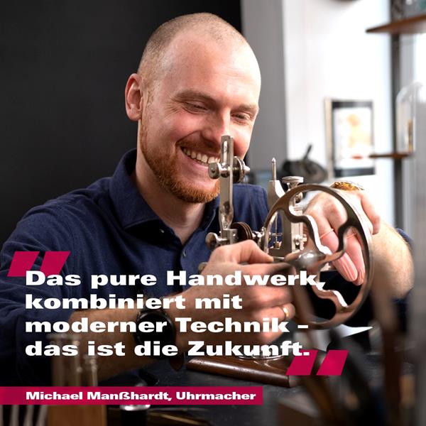 Uhrmacher, ein Lehrberuf im Handwerk. Schnapp dir eine Lehrstelle im Handwerk!!!