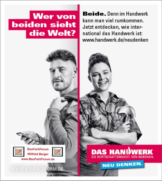 Wer von beiden sieht die Welt? Handwerk neu denken. Das Handwerk in Deutschland und die Berufsausbildung.