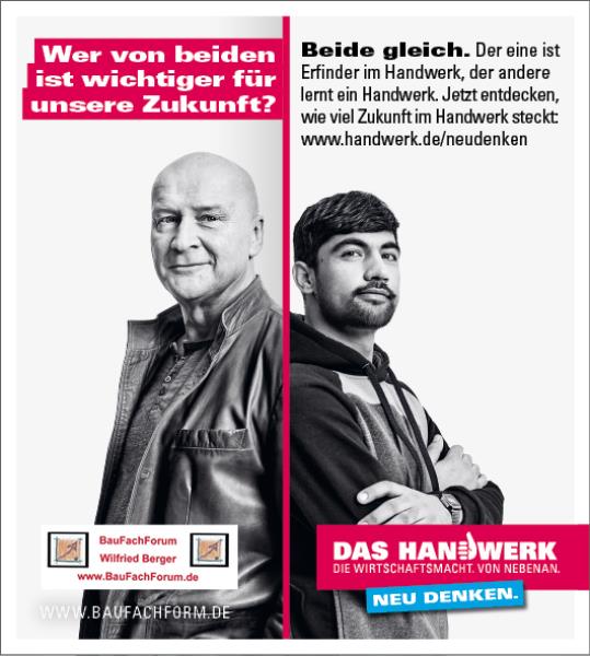 Wer von beiden ist wichtiger für die Zukunft? Handwerk neu denken. Das Handwerk in Deutschland und die Berufsausbildung.