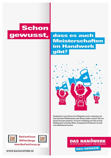 Schon gewusst, dass es auch Meisterschaften im Handwerk gibt? Das Handwerk neu denken. Das Handwerk in Deutschland und die Berufsausbildung.