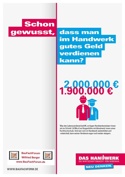 Schon gewusst, dass man im und mit dem Handwerk gutes Geld verdienen kann? Das Handwerk neu denken. Das Handwerk in Deutschland und die Berufsausbildung.