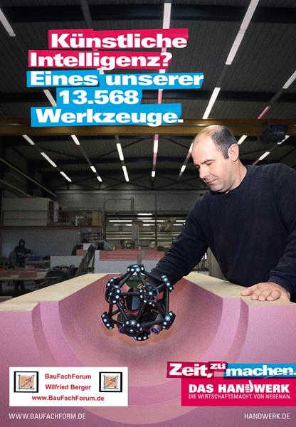 Künstliche Intelligenz? Eines unserer 13.568 Werkzeuge. Zeit zu machen. Das Handwerk neu denken. Das Handwerk in Deutschland und die Berufsausbildung.