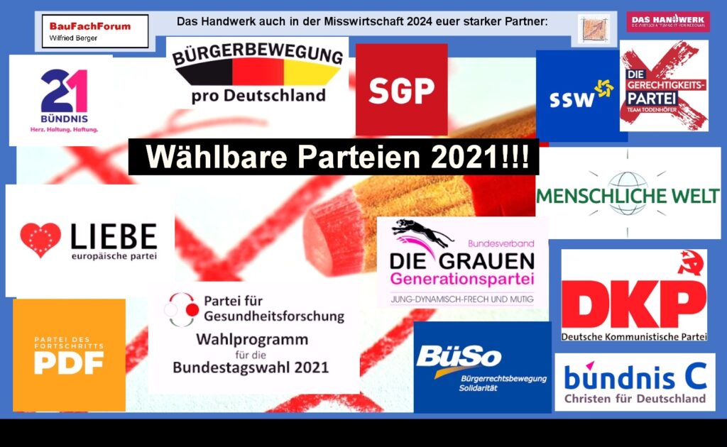 Viele Parteien, wenig wertvolle Regierungsstimmen!!!