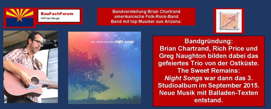 Amerikanischer Folk Rock Brian Chartrand Rich Price Greg Naughton Ostküste The Sweet Remains Balladen-Texten