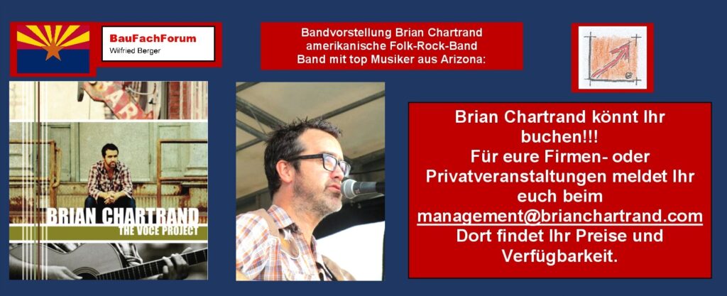 Amerikanischer Folk Rock Brian Chartrand Arizona mit toller Musik
