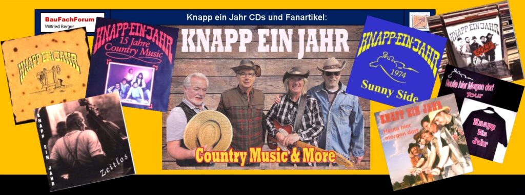 Country Music Folklore als Handwerk: Einfach auf das Bild klicken und Ihr kommt auf einen Country Song der Band Knapp ein Jahr aus dem Jahre 2017 aus einem Live Auftritt in Pfullendorf. Dazu verlasst Ihr das BauFachForum und kommt auf unseren YouTube-Kanal vom BauFachForum. 