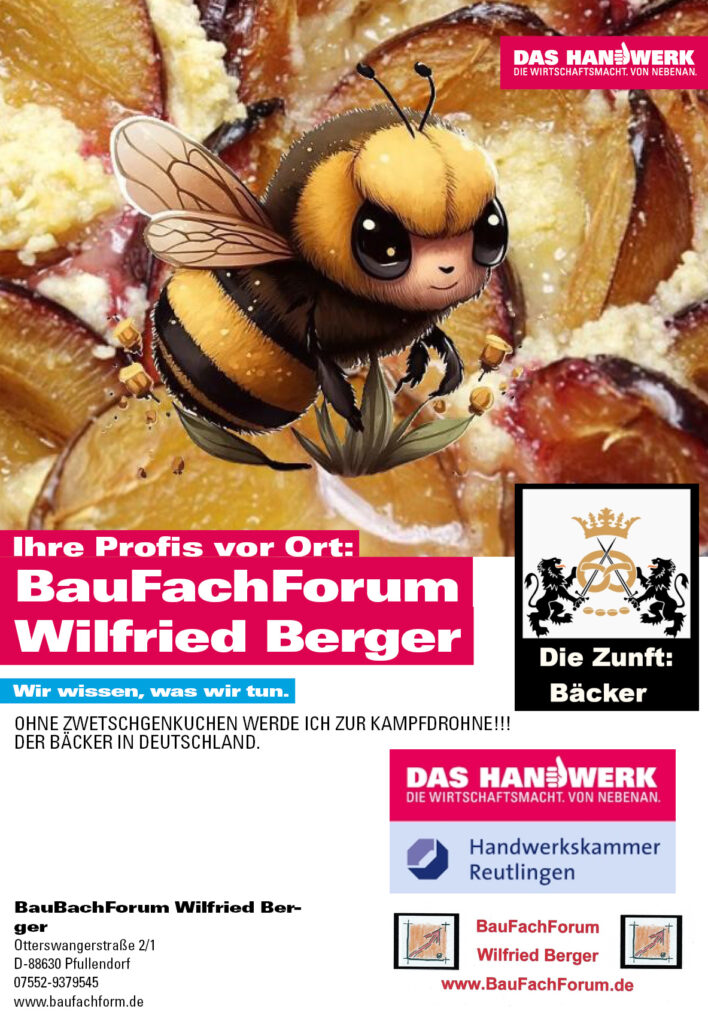 Ohne Zwetschgenkuchen werde ich zur Kampfdrohne!!! Der Bäcker in Deutschland