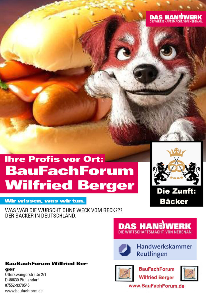 Was wäre die Wurscht ohne Weck vom Beck??? Der Bäcker in Deutschland.