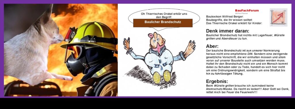 Baulicher Brandschutz Feuer Löschen Retten
Brandschutz im Bauwesen:
Dieser steht für den Schutz von Mensch, Tier und Sachgütern. Daher ist der bauliche Brandschutz keine Empfehlung wie beispielsweise eine DIN oder Norm. Der Brandschutz löst sich aus Gesetzen heraus und ist auch in Gesetzen verankert. 
